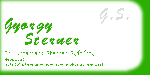 gyorgy sterner business card